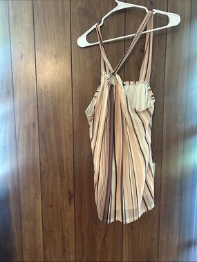 torrid Peach, Brown & Cream Striped Tank top